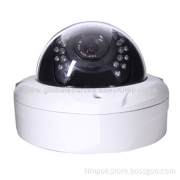 HD 1280*720P Vandal-proof IP Dome Camera with 1.3MP, Low Lux, Night Vision